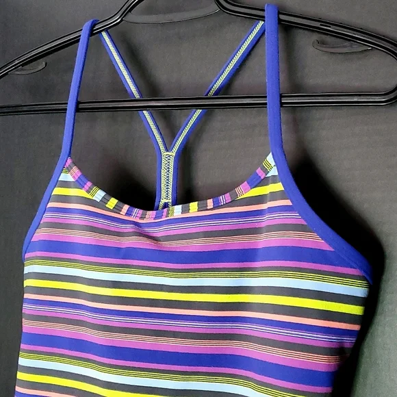 Rare Lululemon Strappy Power Y Tank Top - Size 8 (New Condition) Y2K Stipes - Picture 3 of 10